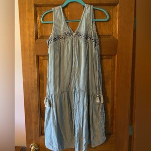 Anthropologie Aida Embroidered Mini Dress S